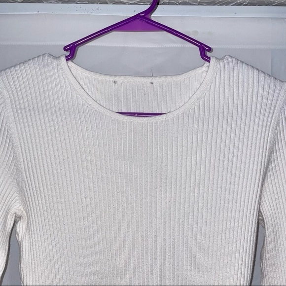 Merona Sweater Crewneck Ribbed Knit Pullover Top Thermal Thick Long Sleeve Shirt - Picture 2 of 7